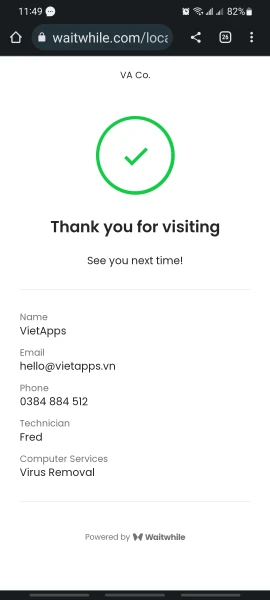 Finish. Thanks for visiting - Phần mềm quản lý LCD - VietApps Digital Signage Software