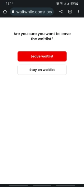 Inform to Leave the Waitlist - Phần mềm quản lý LCD - VietApps Digital Signage Software