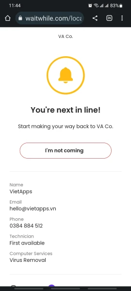You are next in line - Phần mềm quản lý LCD - VietApps Digital Signage Software